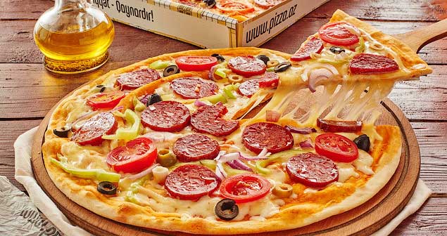 Bakı ərazisində pizza (pitsa) çatdırılma xidməti. Pulsuz çatdırılma.