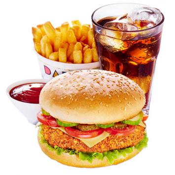 Chicken Burger with Pepsi