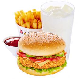 Chicken Burger with Ayran