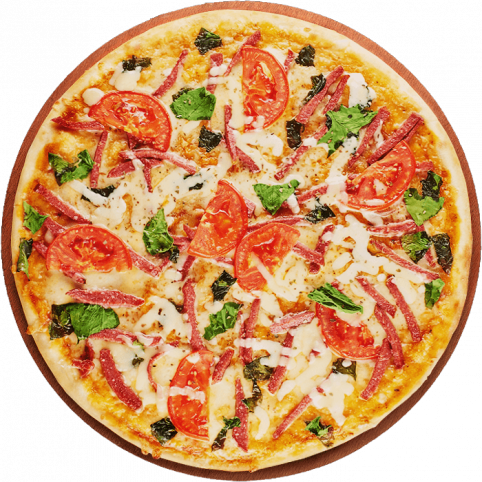 Salami pizza